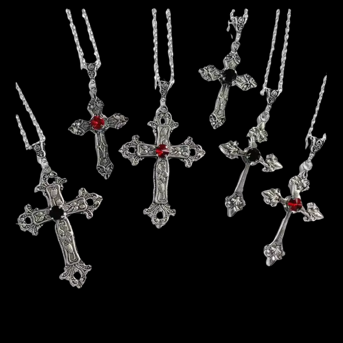 Gemstone Cross Chain
