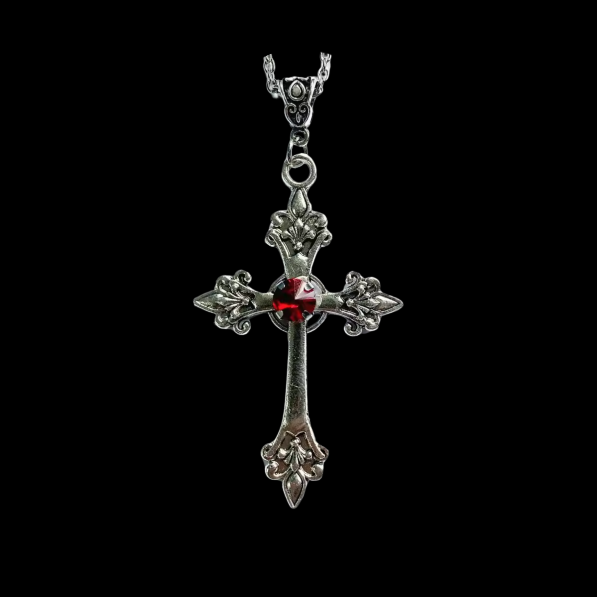 Gemstone Cross Chain